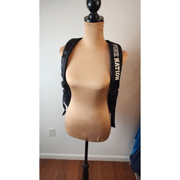 Victoria's Secret PINK Collegiate Black Backpack.  EUC, - Picture 3 of 7